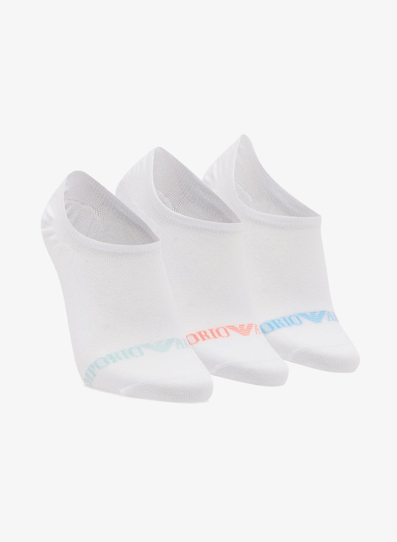 EMPORIO ARMANI 3 Pack Of Logo Liner Socks - Image 1